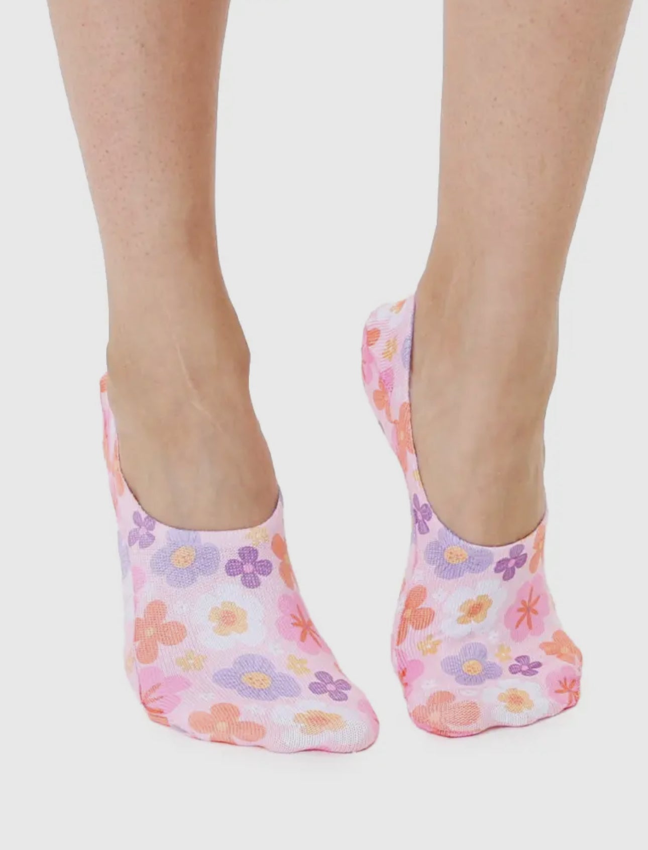 LINER SOCKS-PINK FLORAL