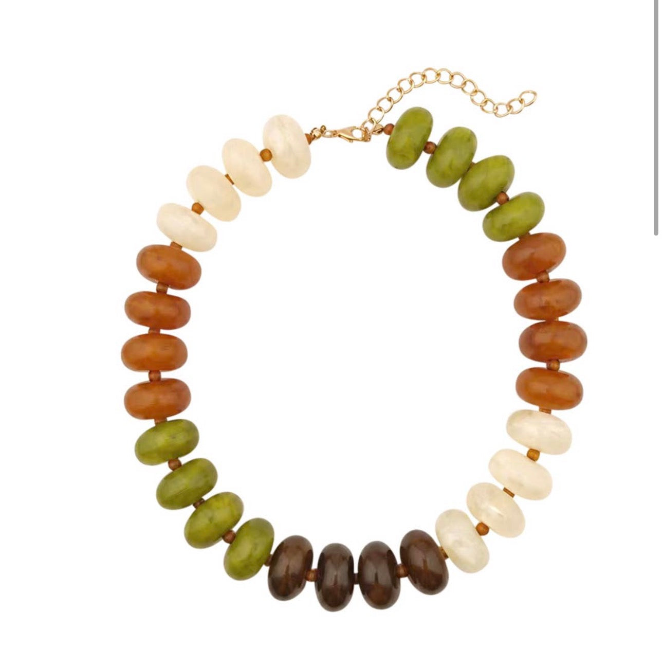 CARISSA BEADED NECKLACE-CHARTREUSE MIX