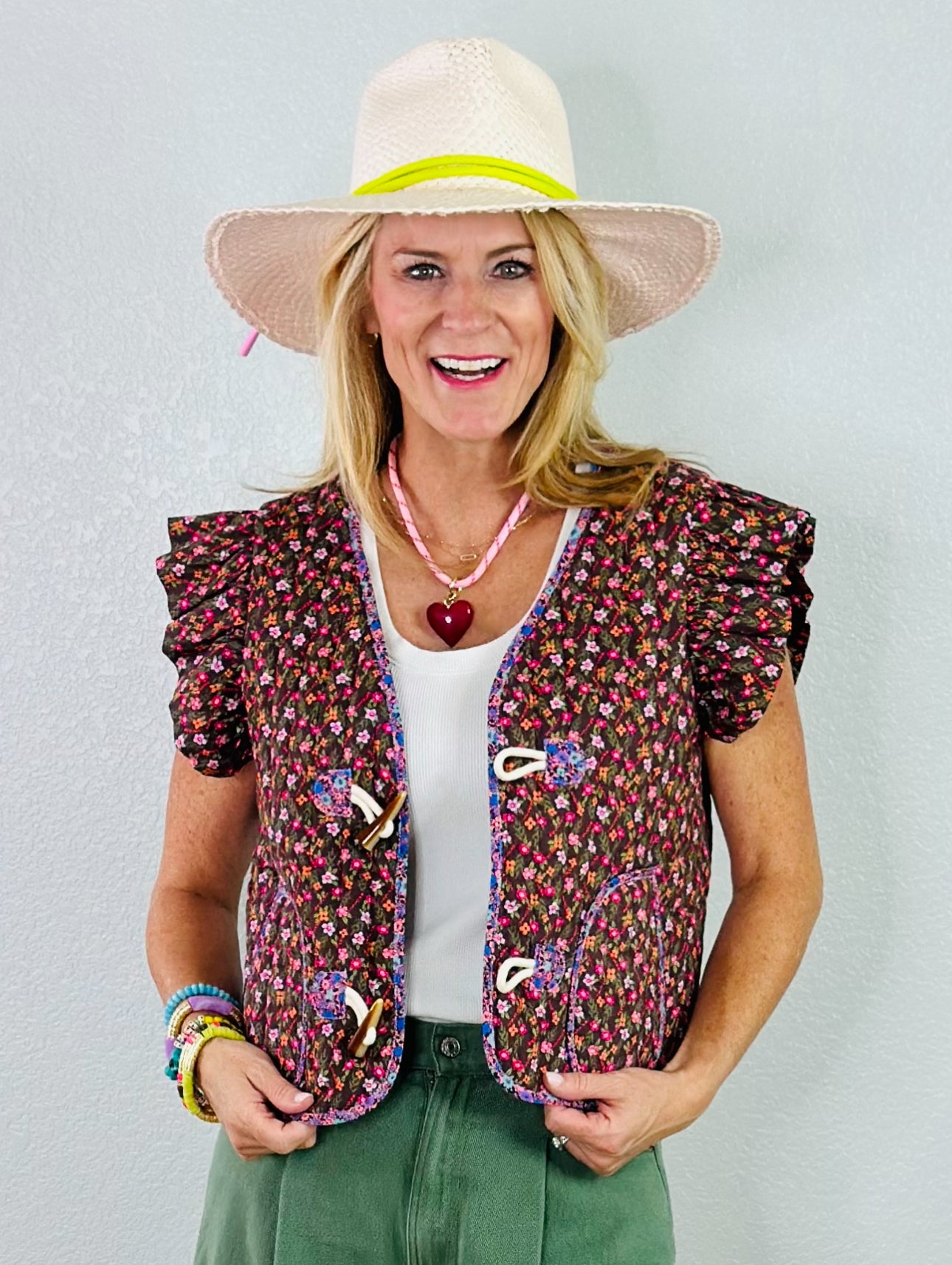 DITSY FLORAL QUILT VEST