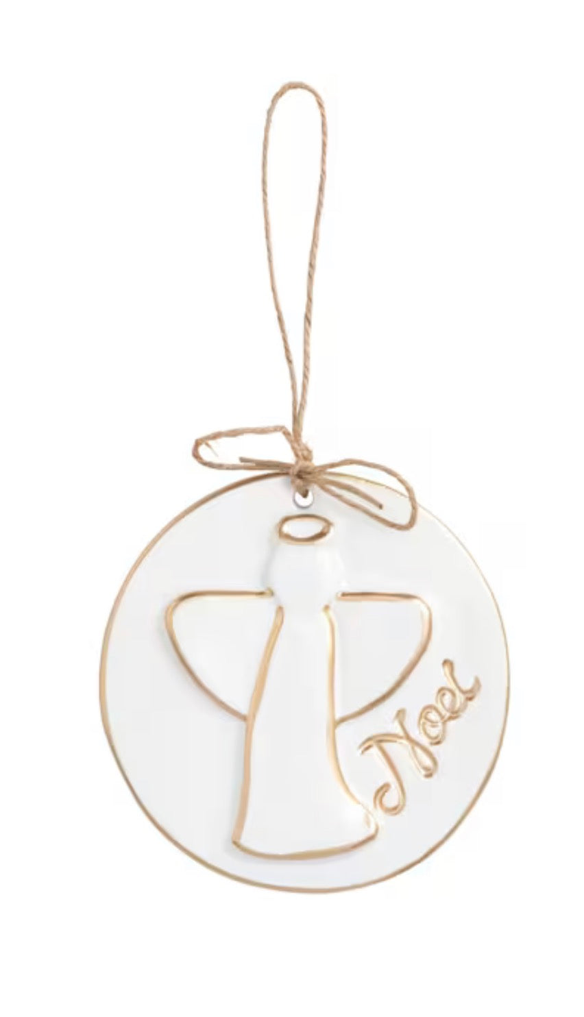 ANGEL GOLD DISC ORNAMENT