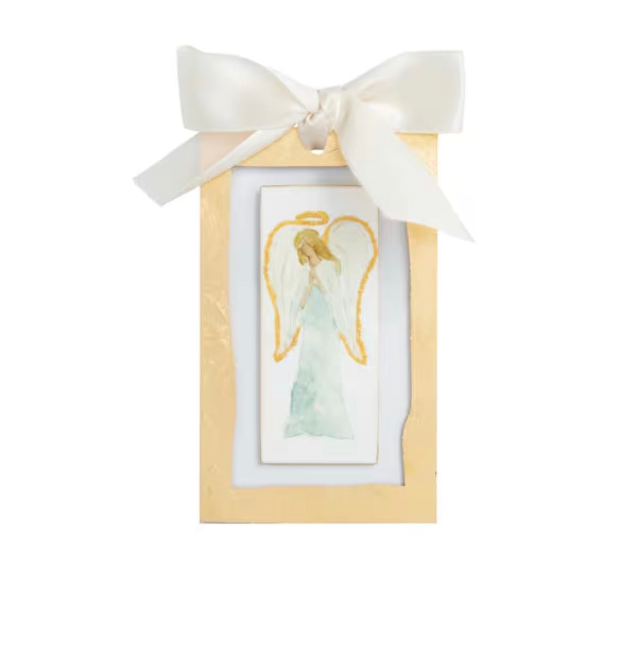 ANGEL GOLD PAINTED ACRYLIC ORNAMENT