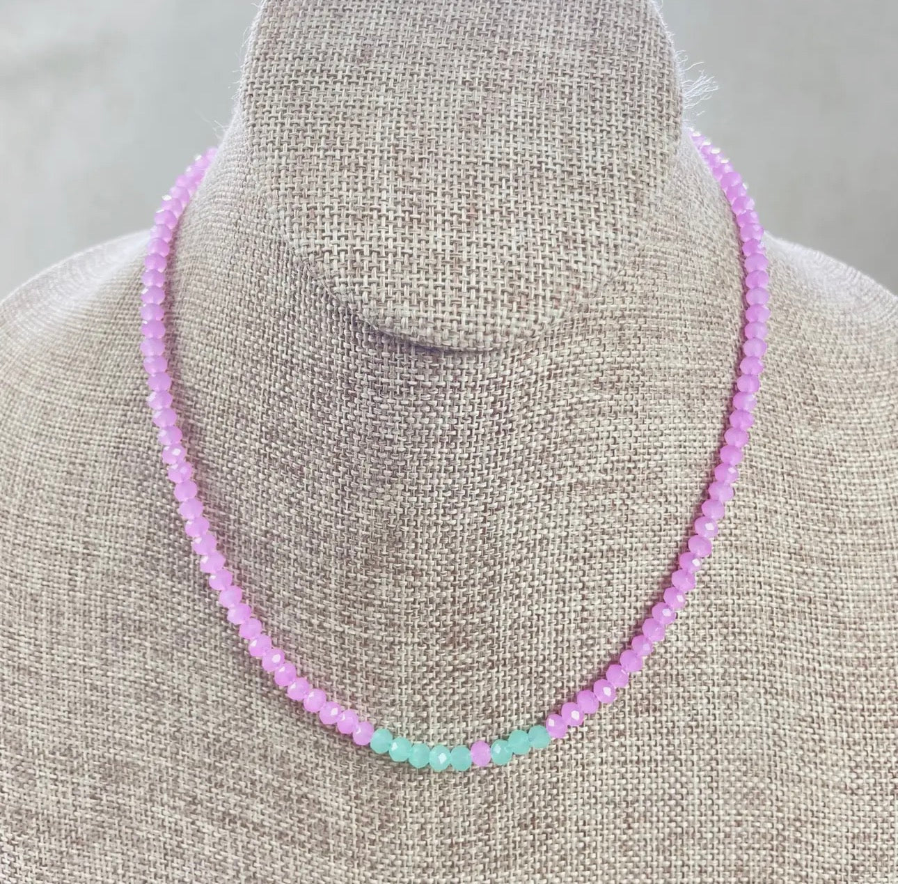 MIA-GRAPE CRYSTAL BEADED NECKLACE