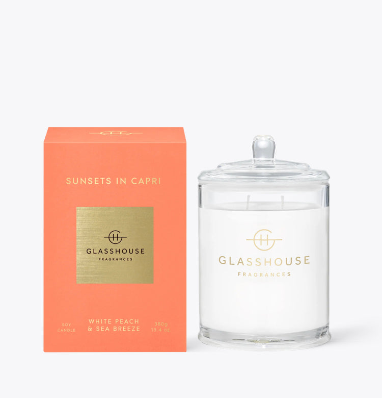 GLASSHOUSE CANDLE-SUNSETS IN CAPRI