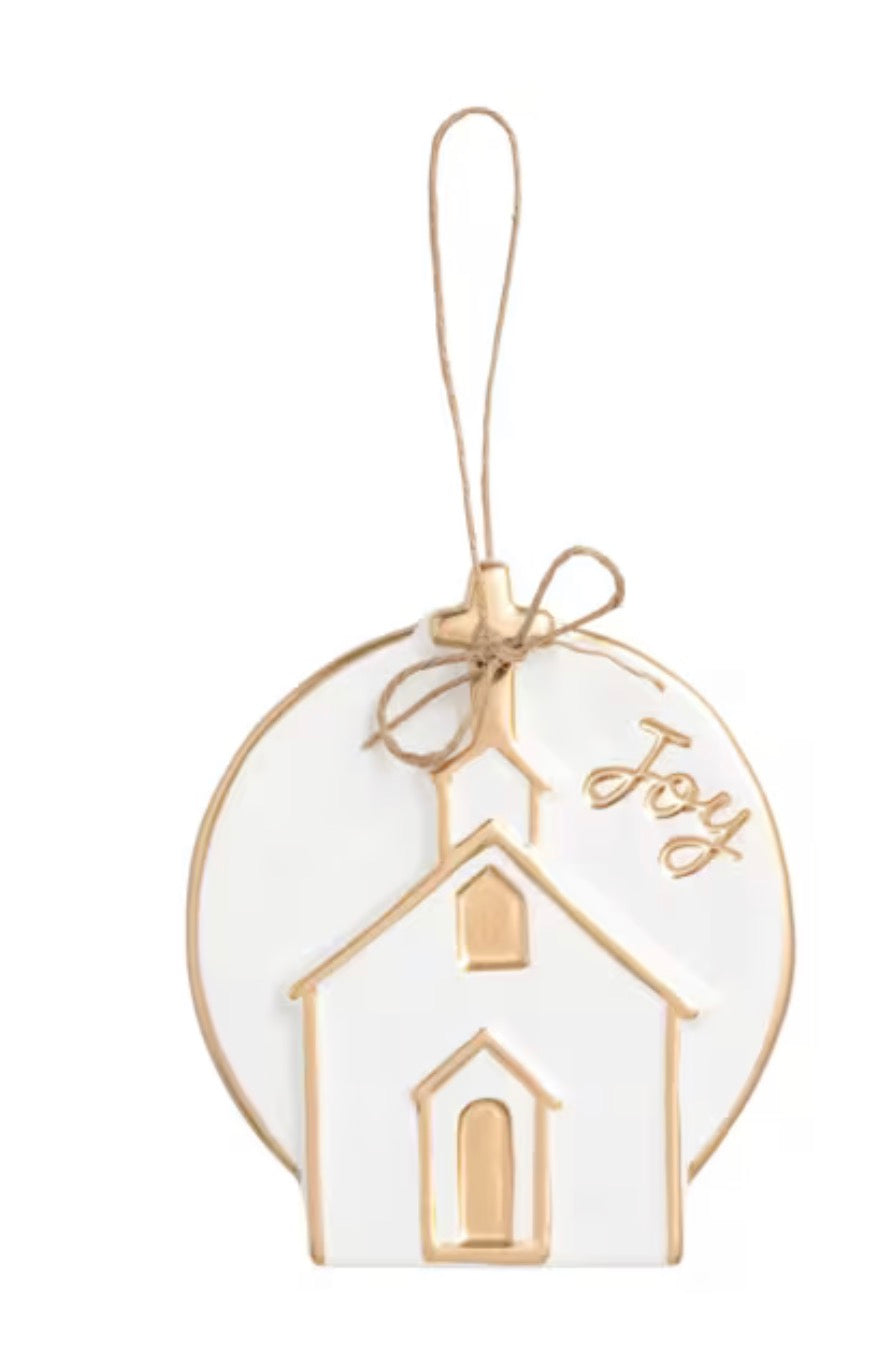 CHURCH GOLD DISC ORNAMENT