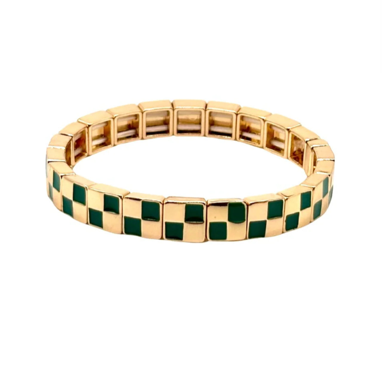 CHECKERS BRACELET-GREEN