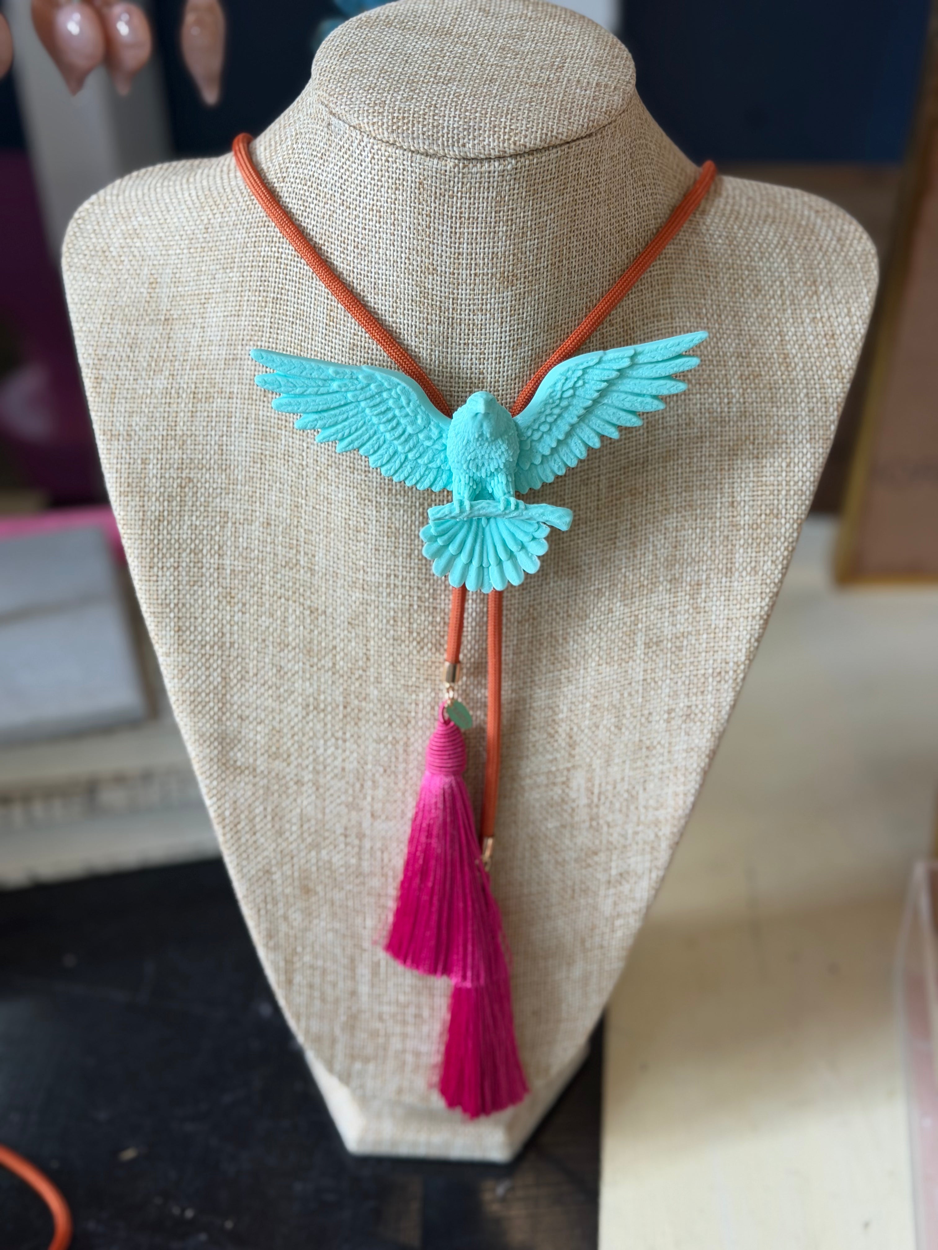 EAGLE BOLO-TURQUOISE/ORANGE/FUCHSIA