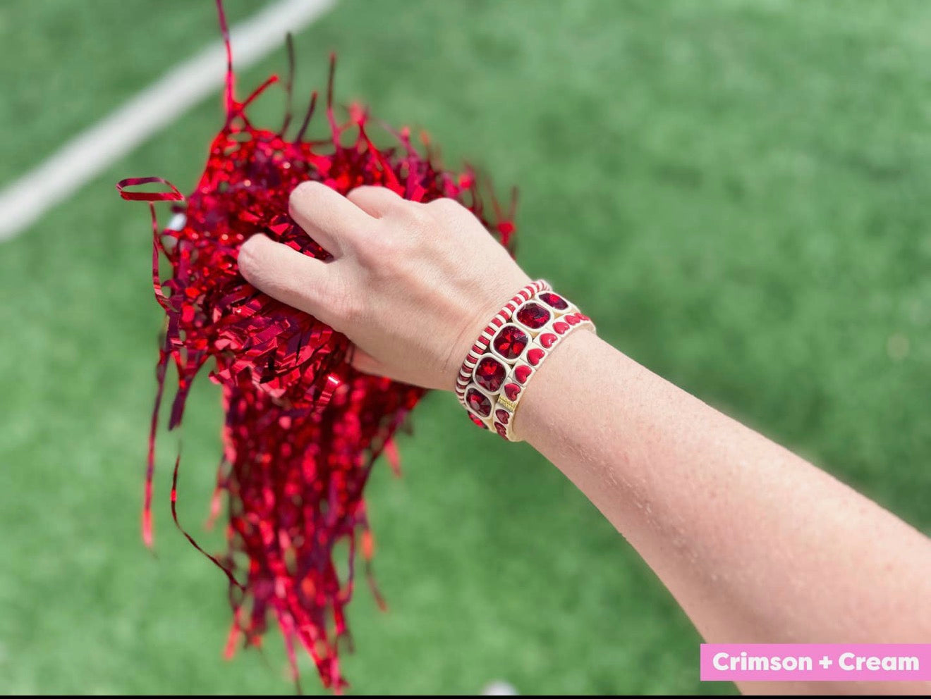 CRIMSON + CREAM SPIRIT BRACELETS