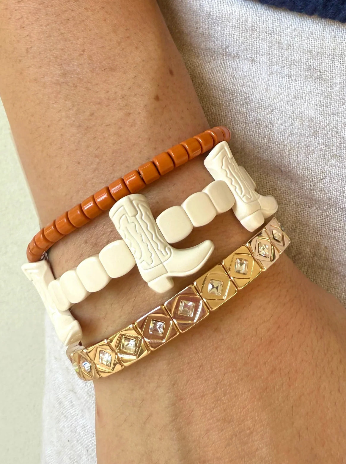 CREAM BOOT BRACELET