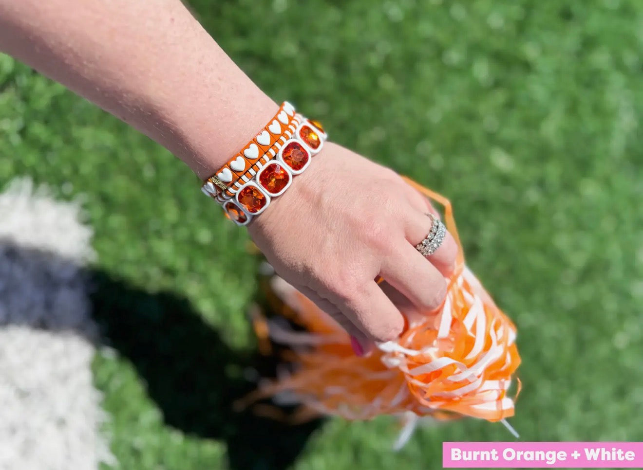BURNT ORANGE + WHITE SPIRIT BRACELETS