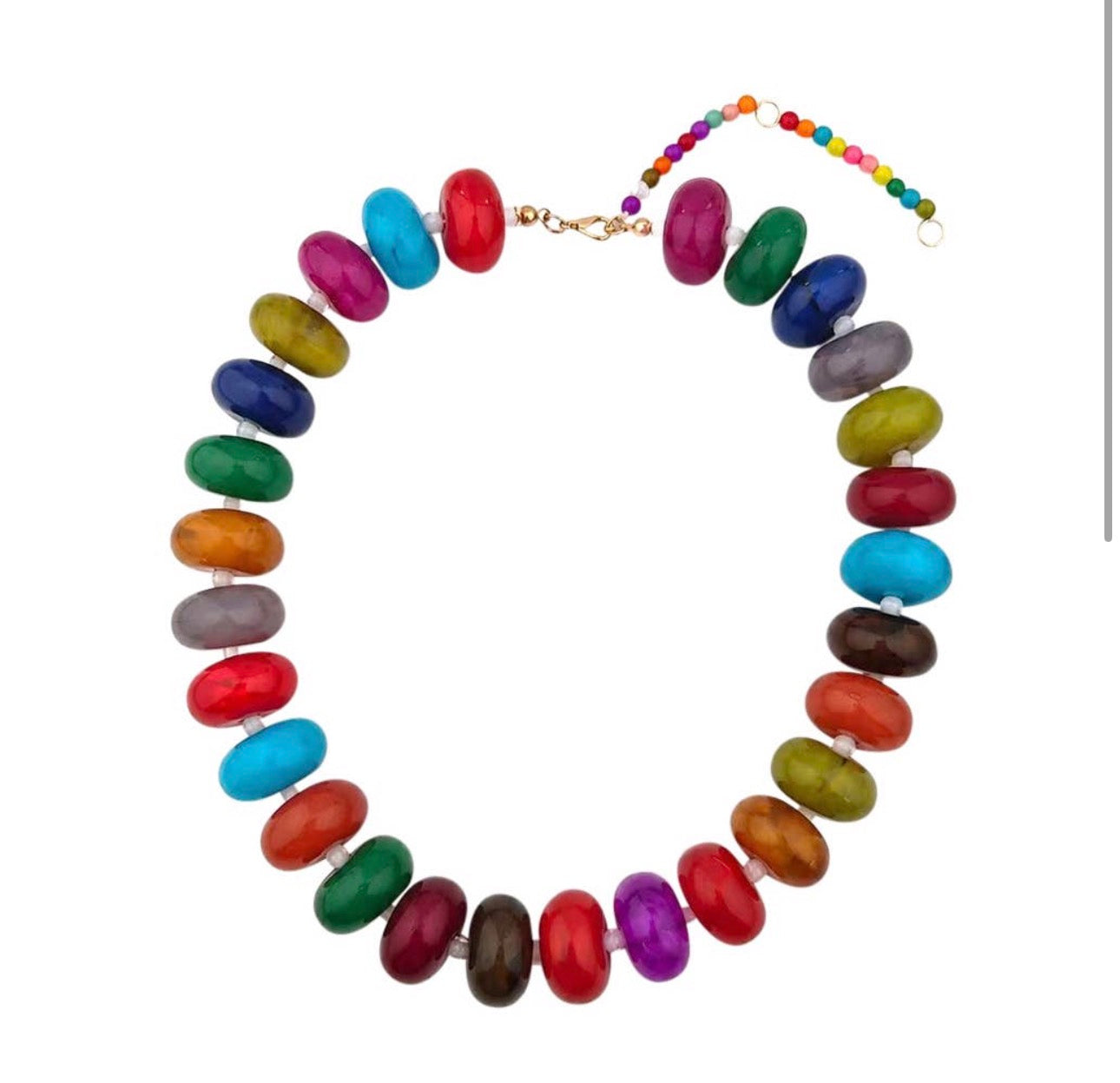 BAILEY BEADED NECKLACE-DARK MULTI