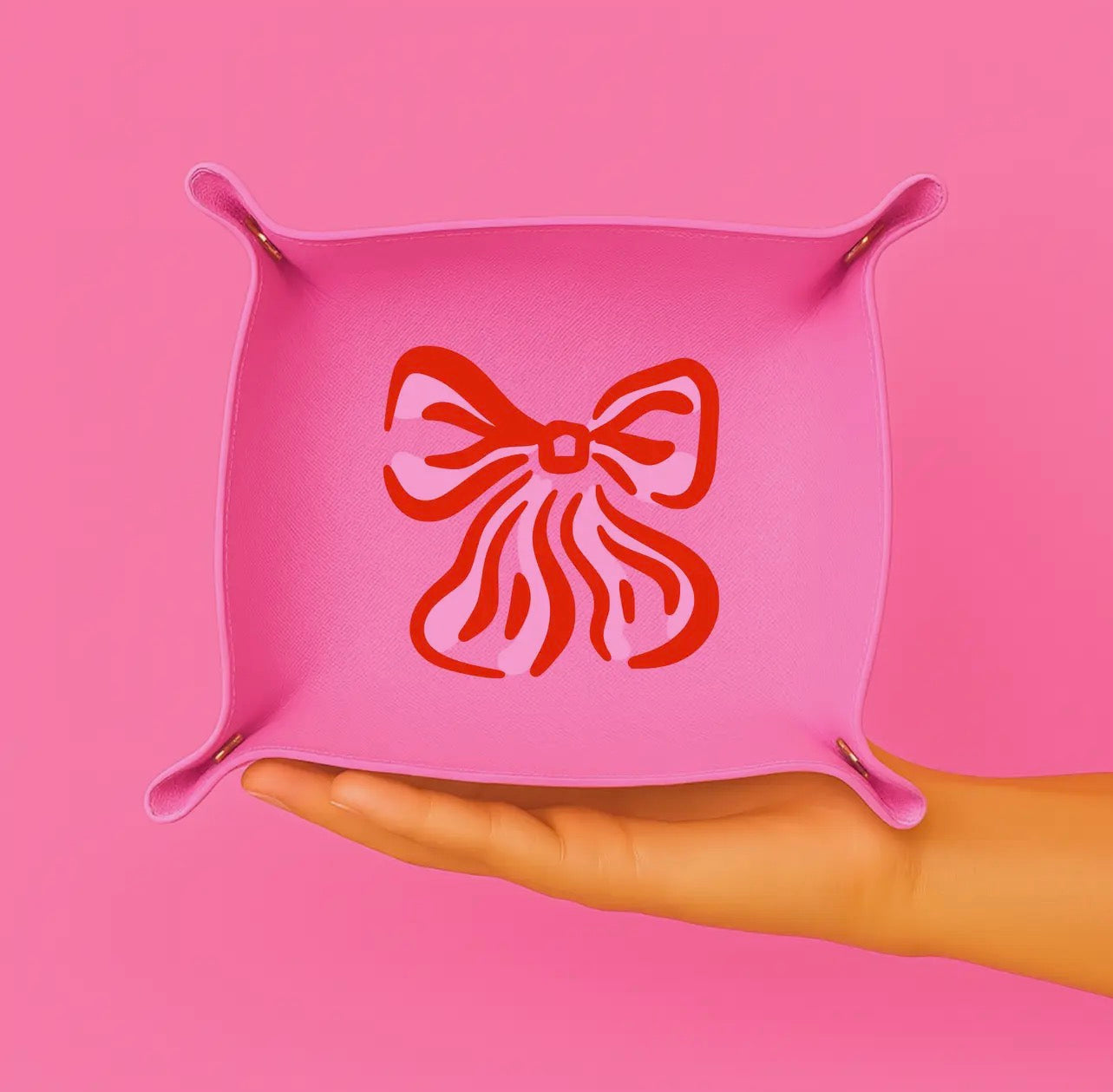 TRINKET TRAY-GIFT BOW