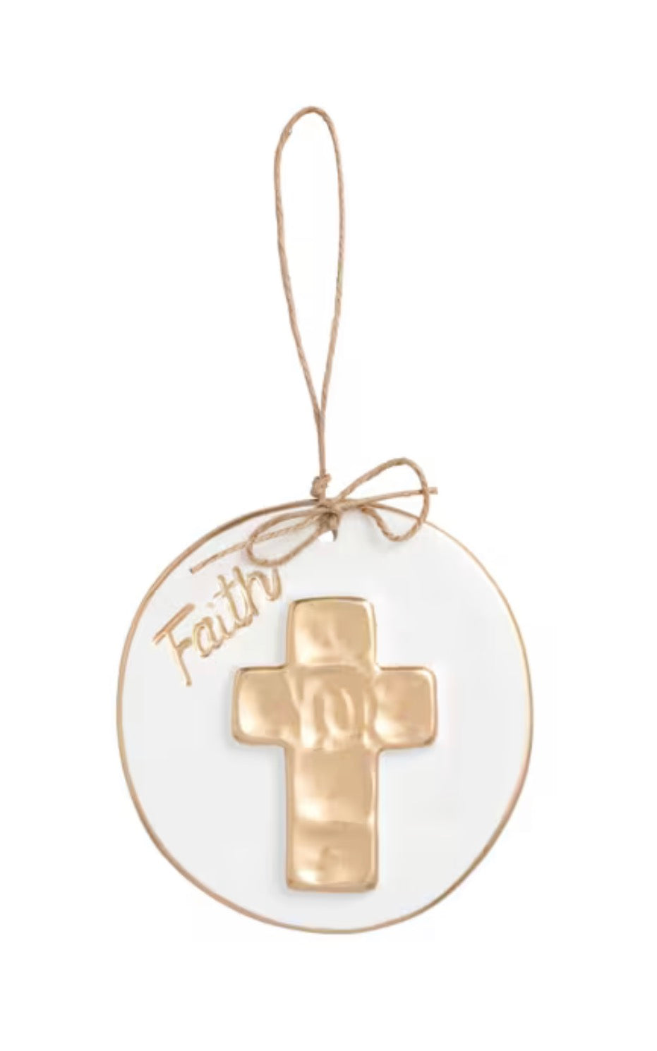 CROSS GOLD DISC ORNAMENT