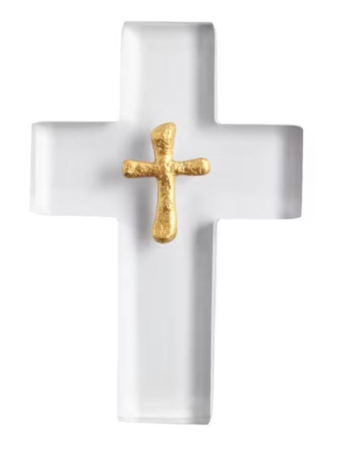 CLEAR RESIN GOLD CROSS