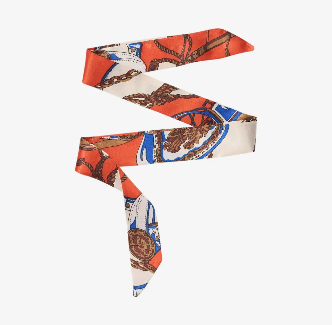 TWILLY SILK SCARF SMALL-ORANGE