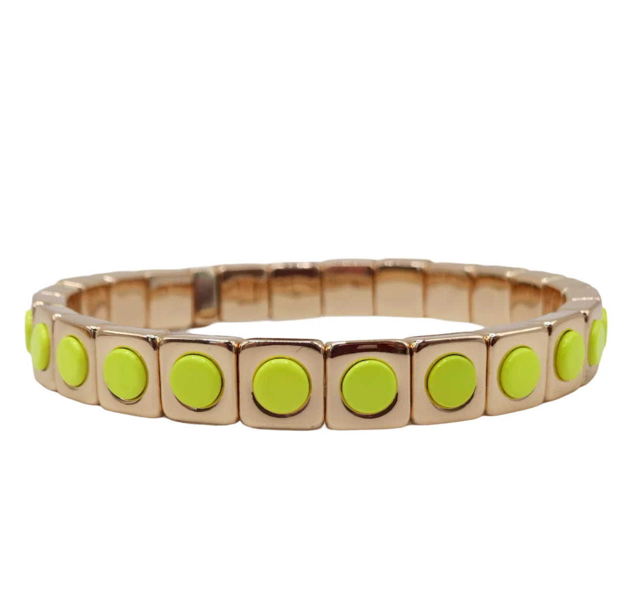 NEON YELLOW STUD BRACELETS