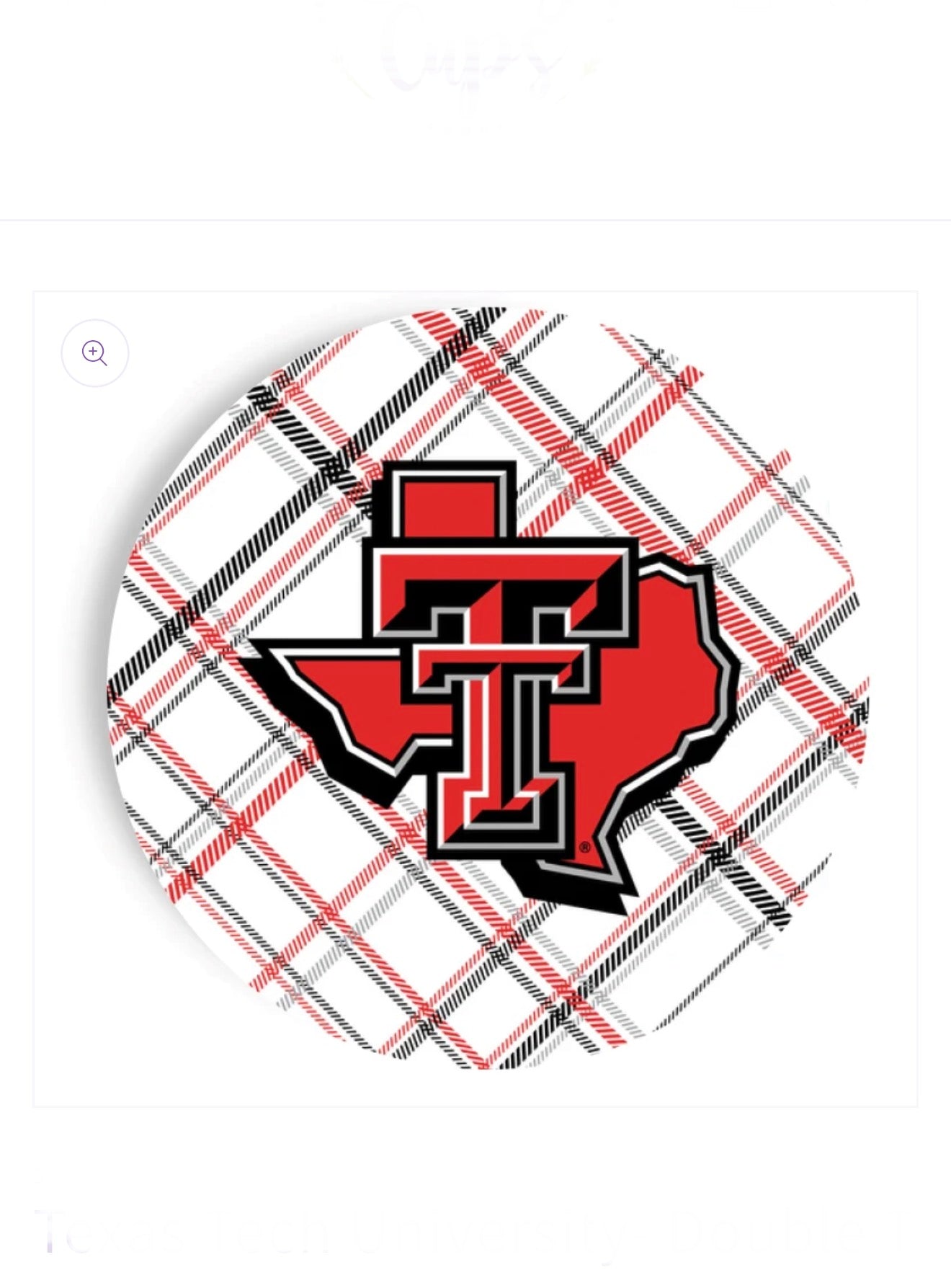 TEXAS TECH PLAID PAPER PLATES