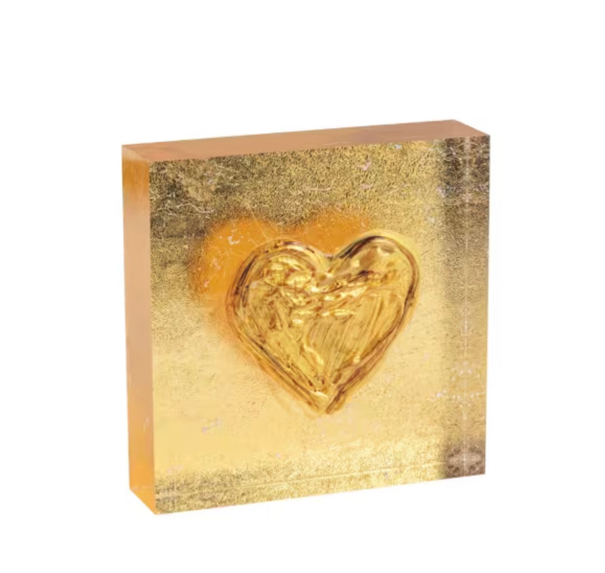 ACRYLIC GOLD PLAQUE-HEART