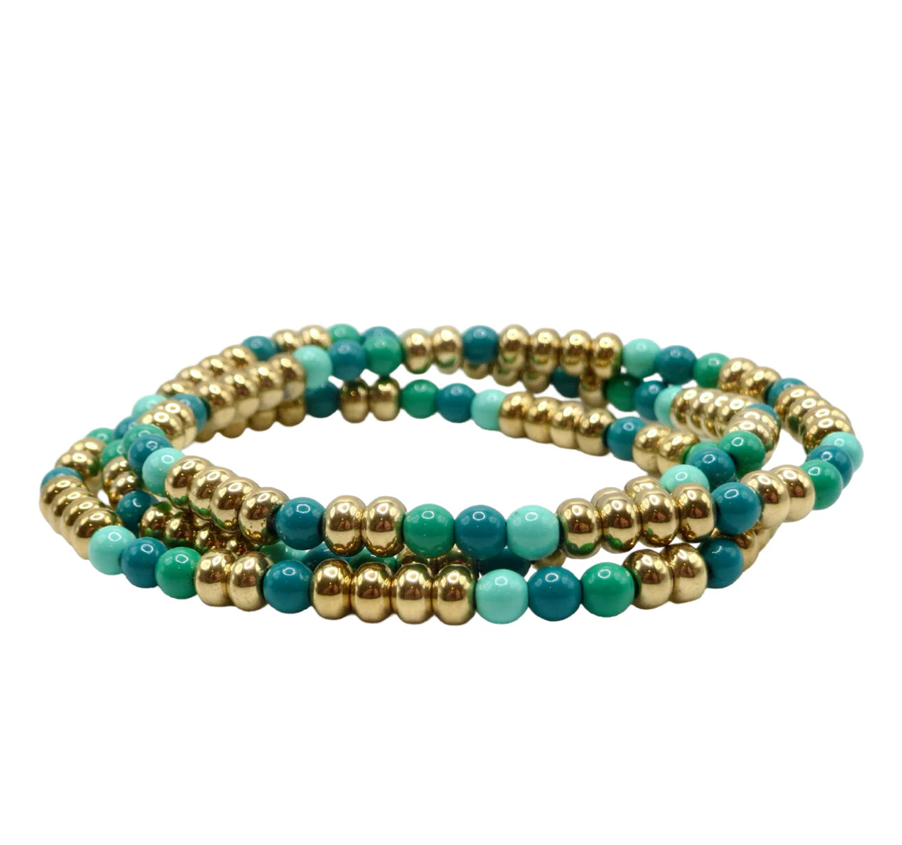 JADE BEADED STACK BRACELET