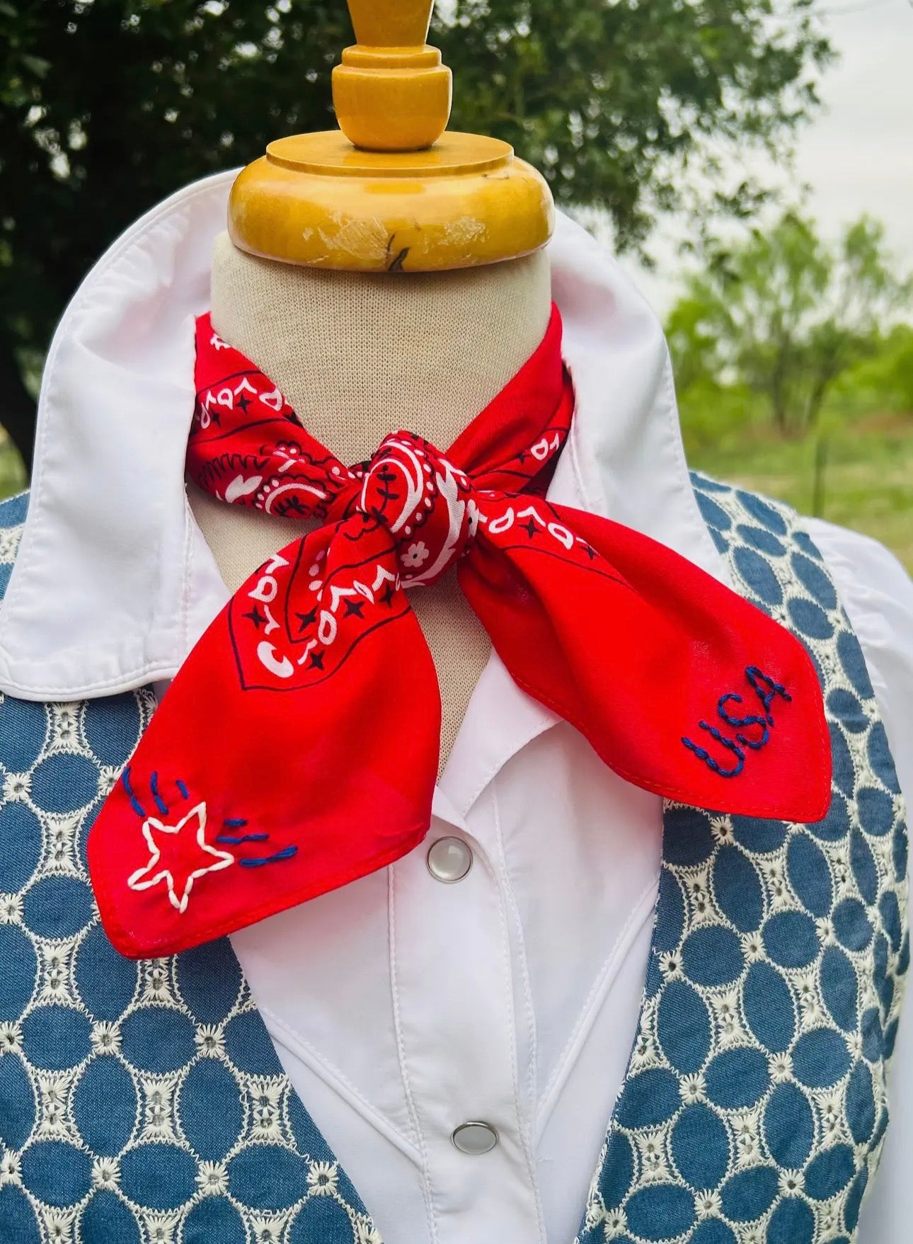 USA BANDANA-RED