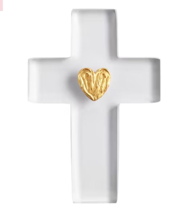 CLEAR RESIN GOLD HEART