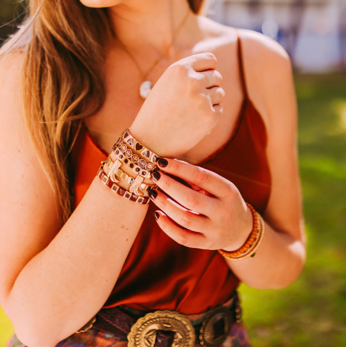 COWBOY BOOT BRACELET-GOLD