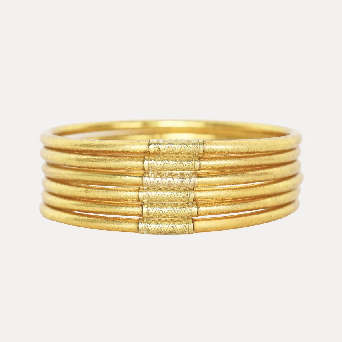 AURA GOLD LUMINE ALL WEATHER BANGLES (SET OF 6)