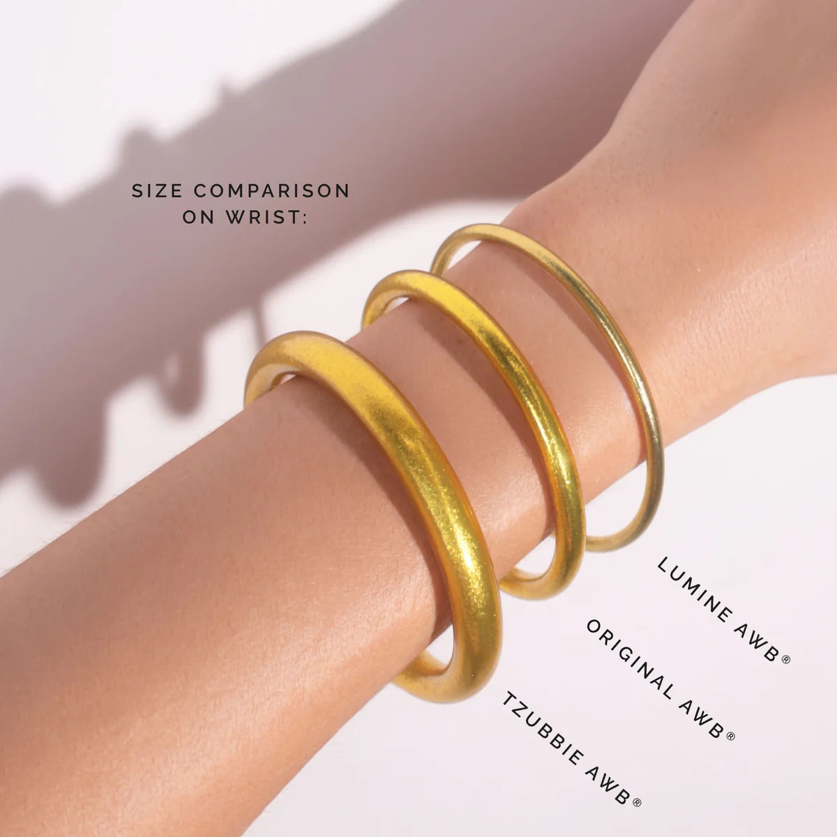 AURA GOLD LUMINE ALL WEATHER BANGLES (SET OF 6)