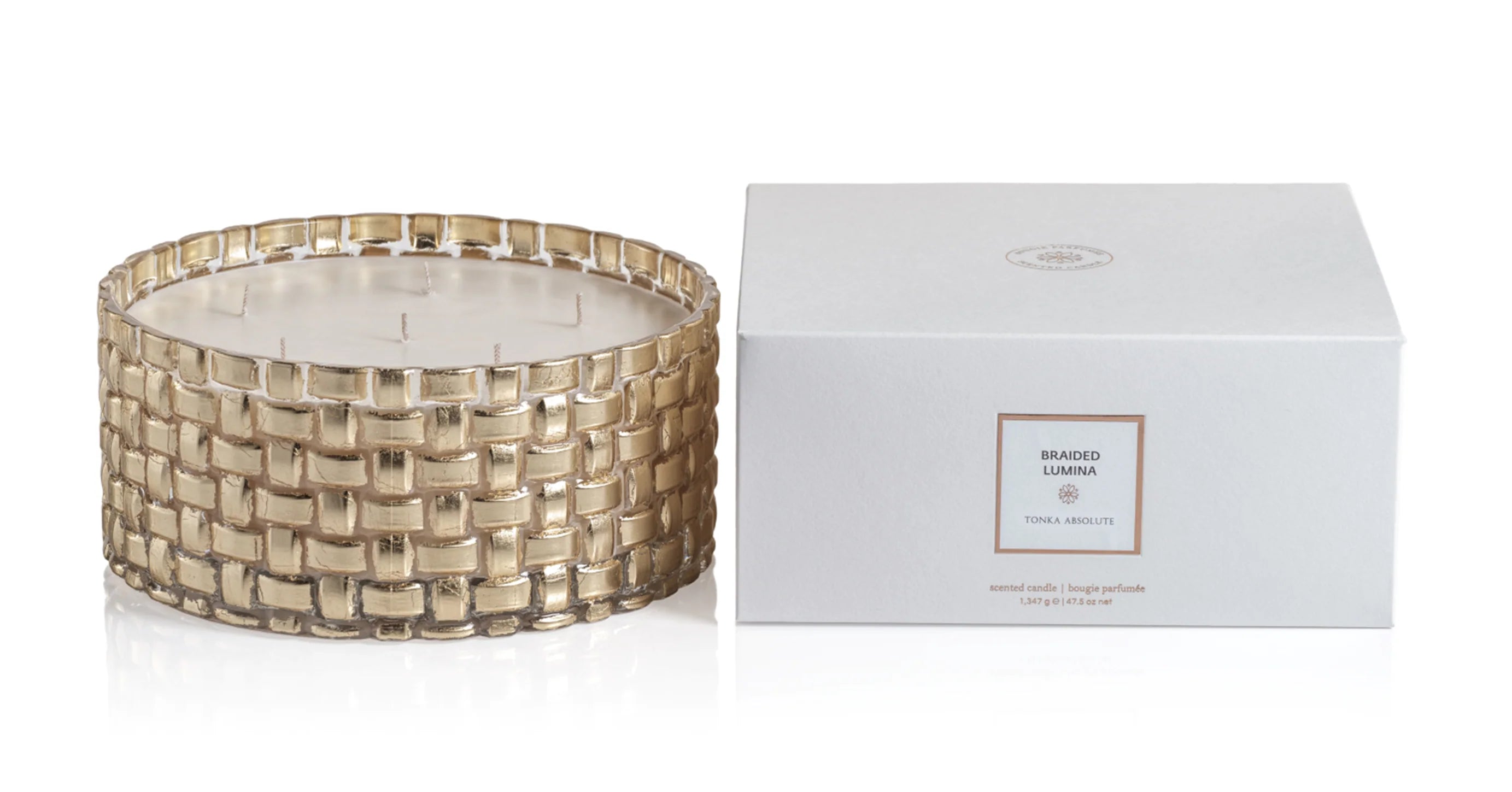 BRAIDED LUMINA CANDLE-47.5 OZ