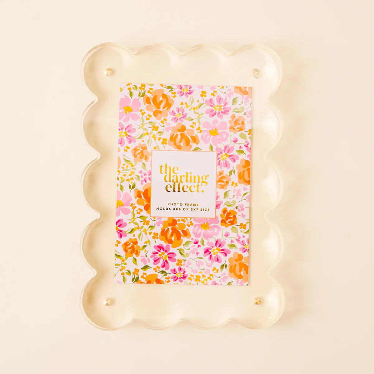 CLEAR RECTANGLE SCALLOPED FRAME