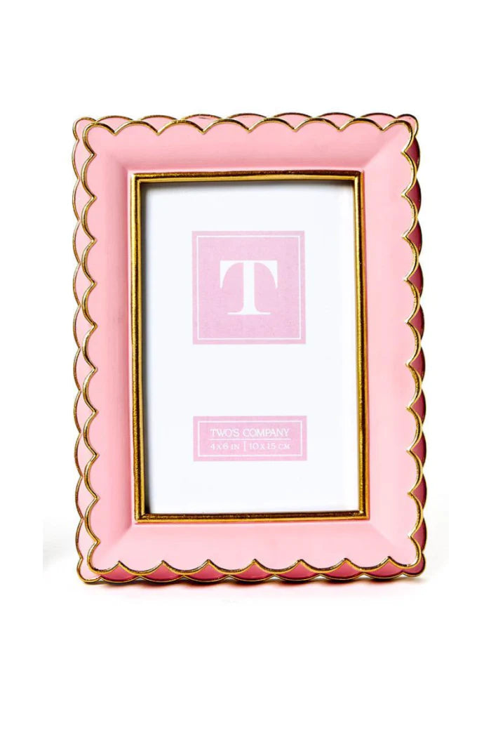 4 X 6 PINK SCALLOPED FRAME