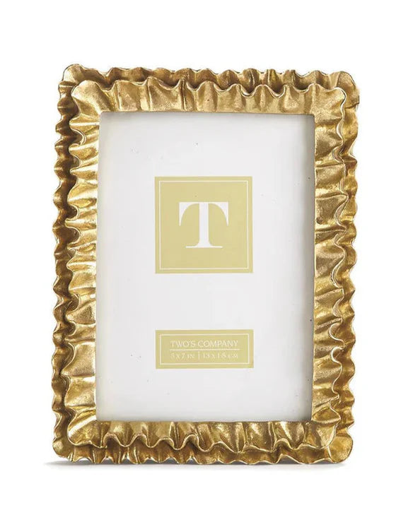 5 X 7 GOLD RUFFLES FRAME