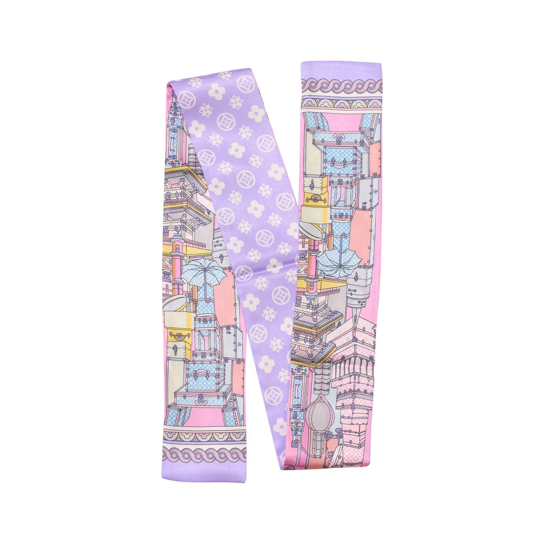 FIFTH AVE TWILLY SCARF-LAVENDER