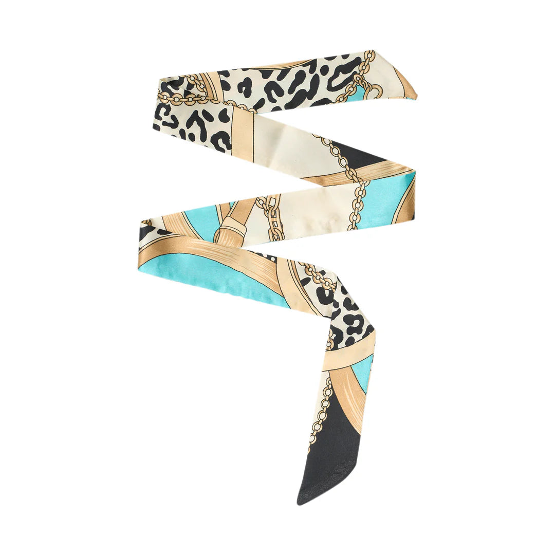 TWILLY SILK SCARF SMALL-TURQUOISE