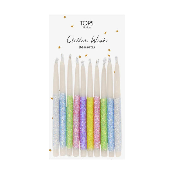 GLITTER PASTEL CANDLES 3"