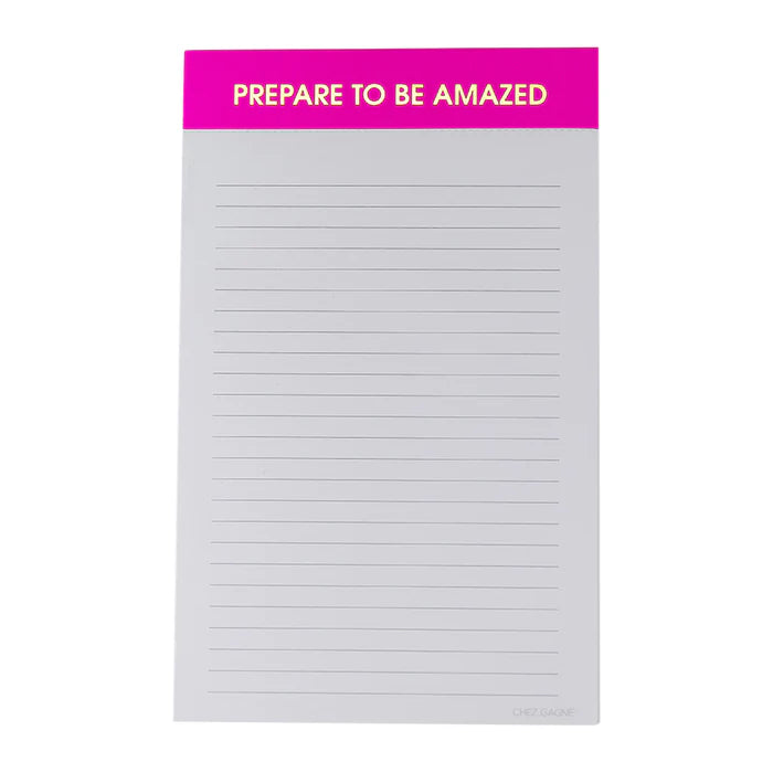PREPARE TO BE AMAZED NOTEPAD