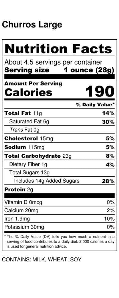 LEGALLY ADDICTIVE FOODS-CHURROS