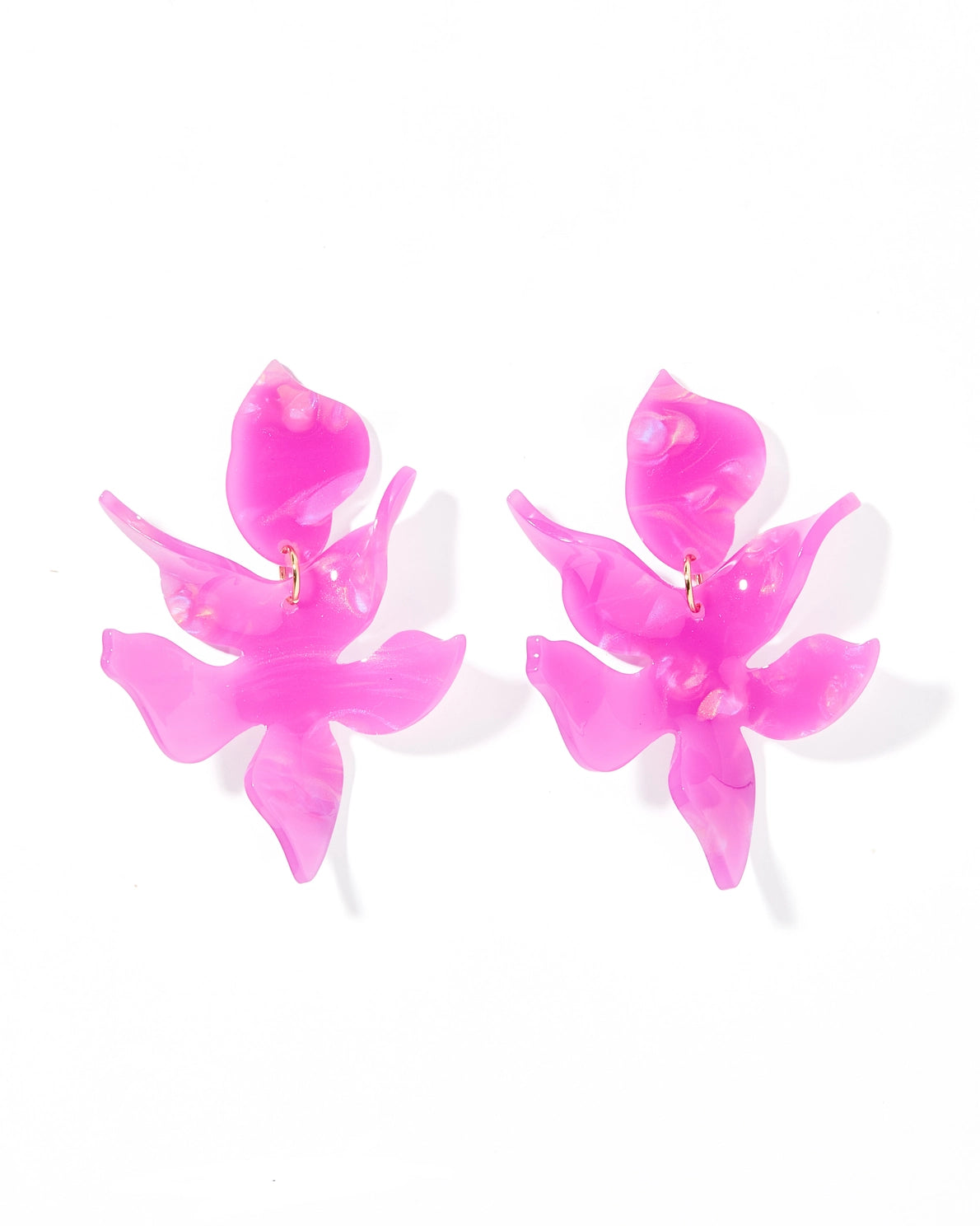 FLORA STATEMENT EARRING-ORCHID
