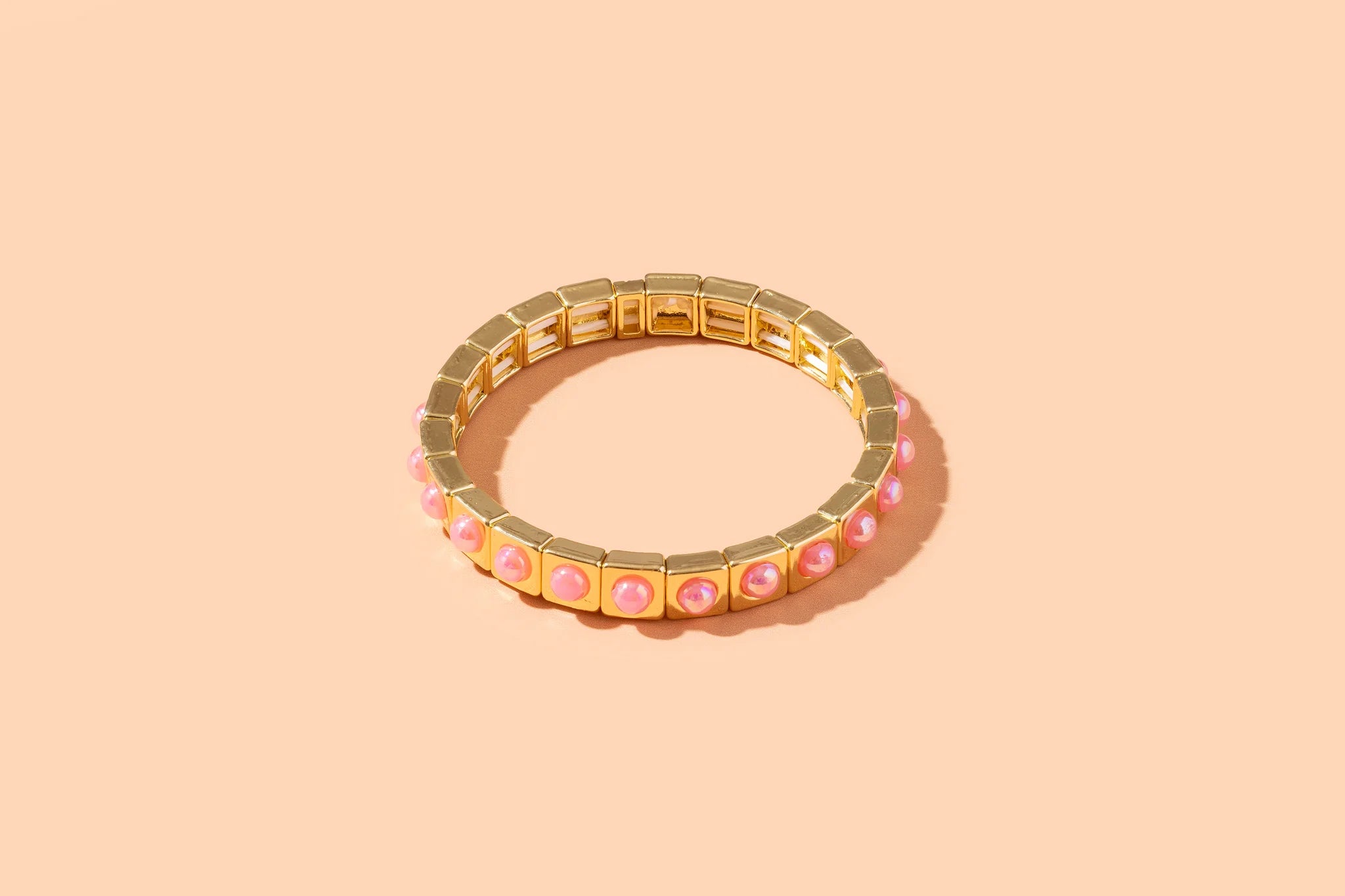 MAEVE BRACELET-GOLD/PINK PEARL