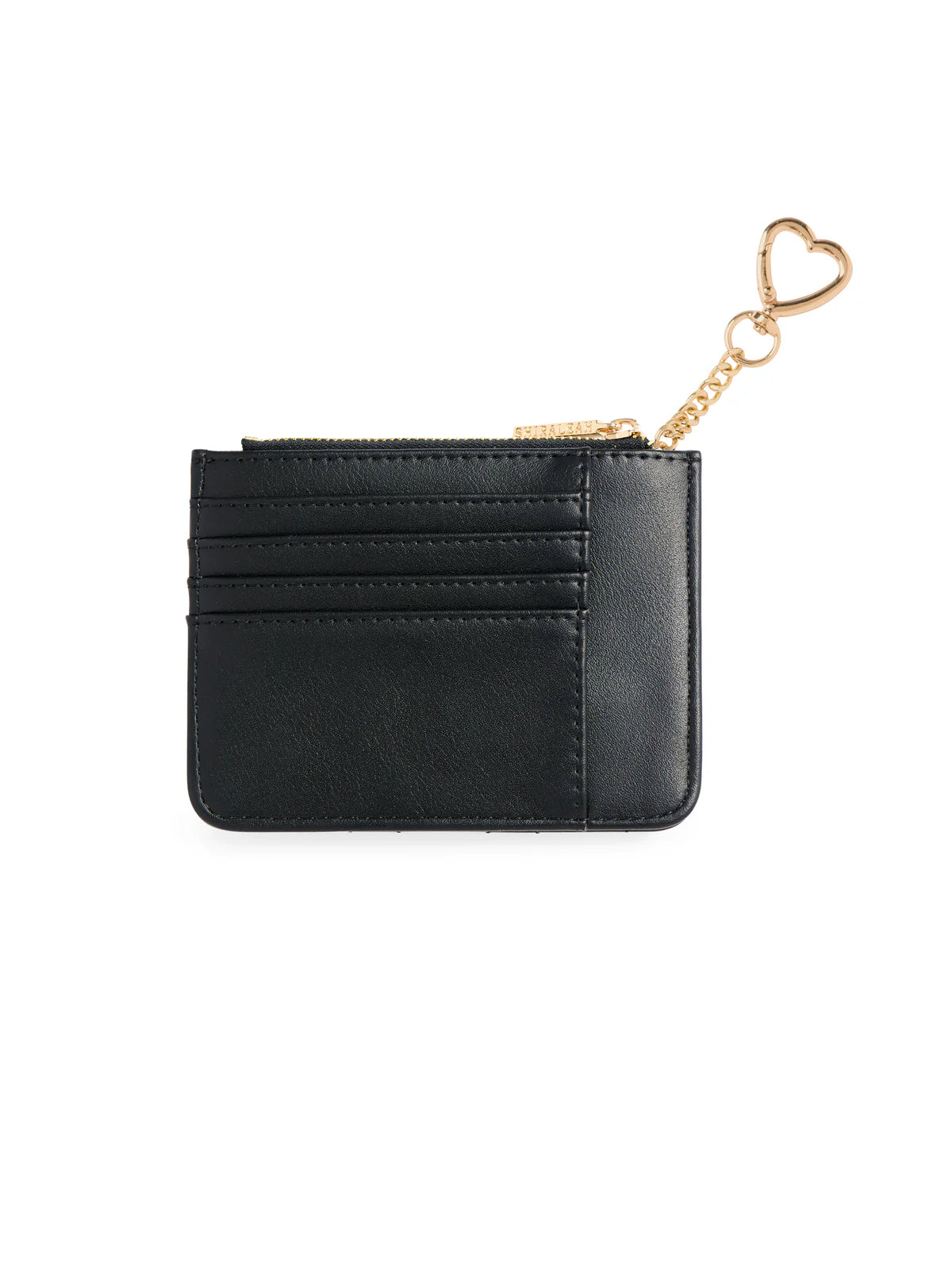 QUILTED BOW CARD CASE-BLACK