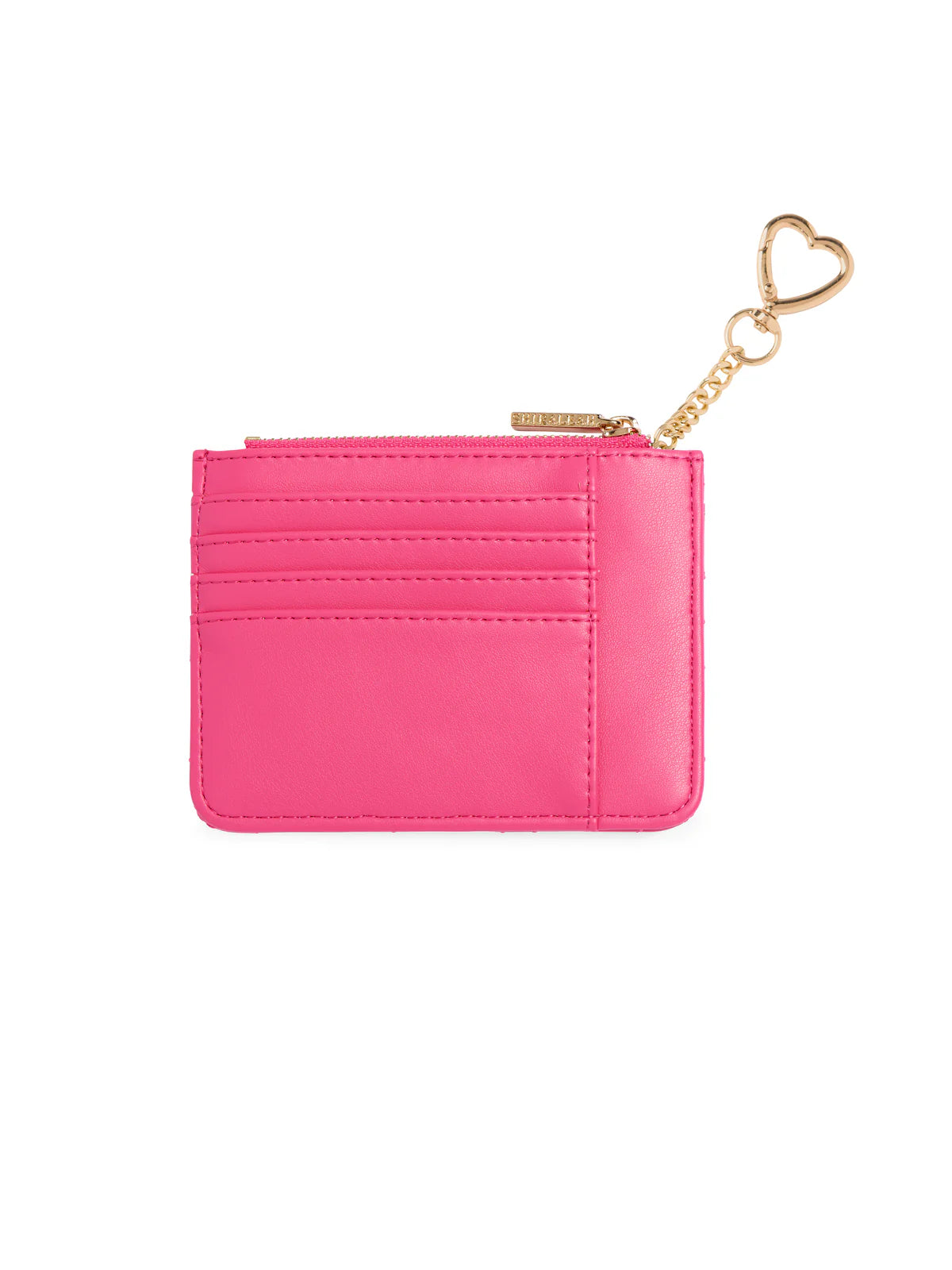 QUILTED BOW CARD CASE-PINK
