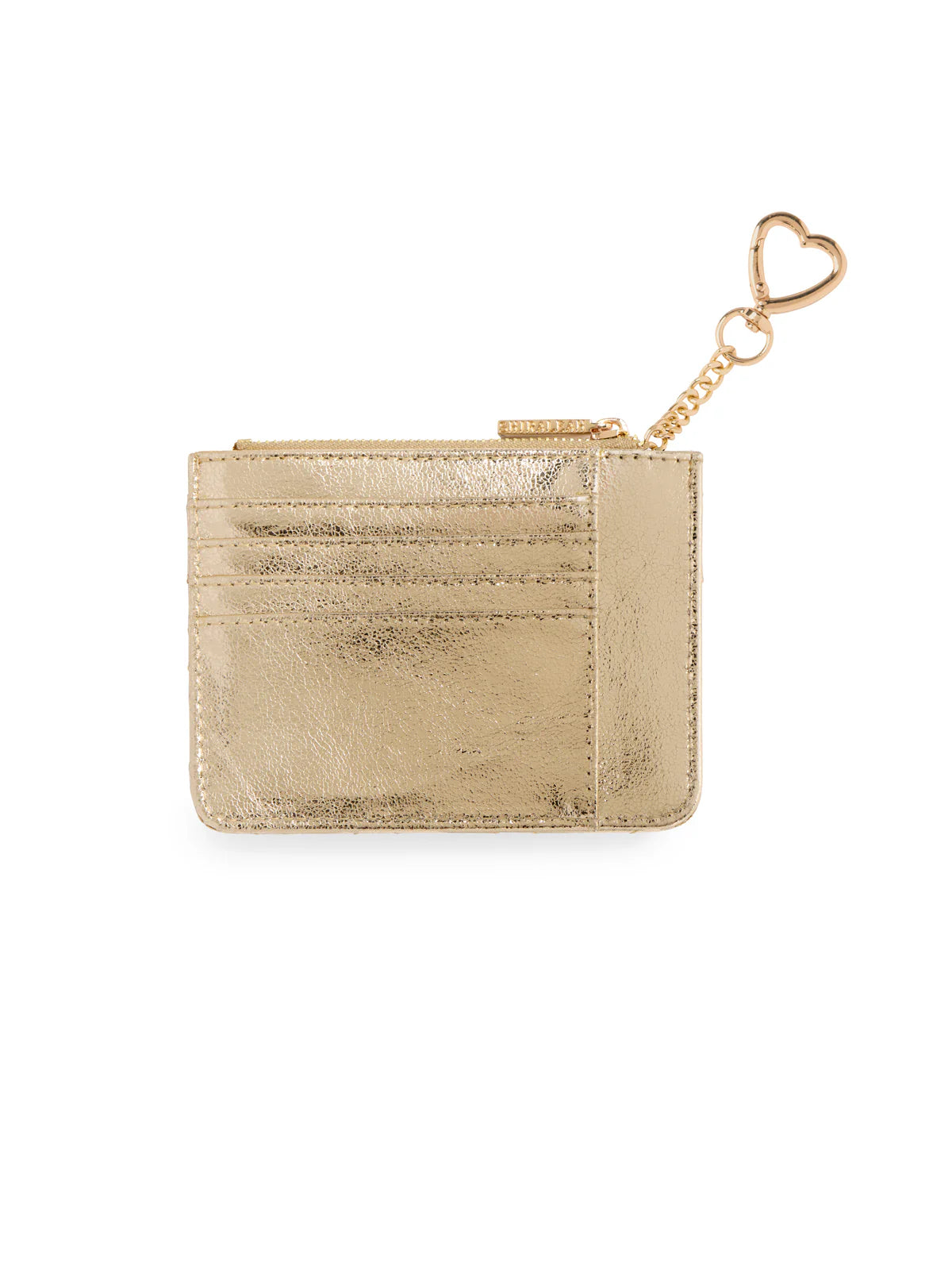 QUILTED BOW CARD CASE-GOLD