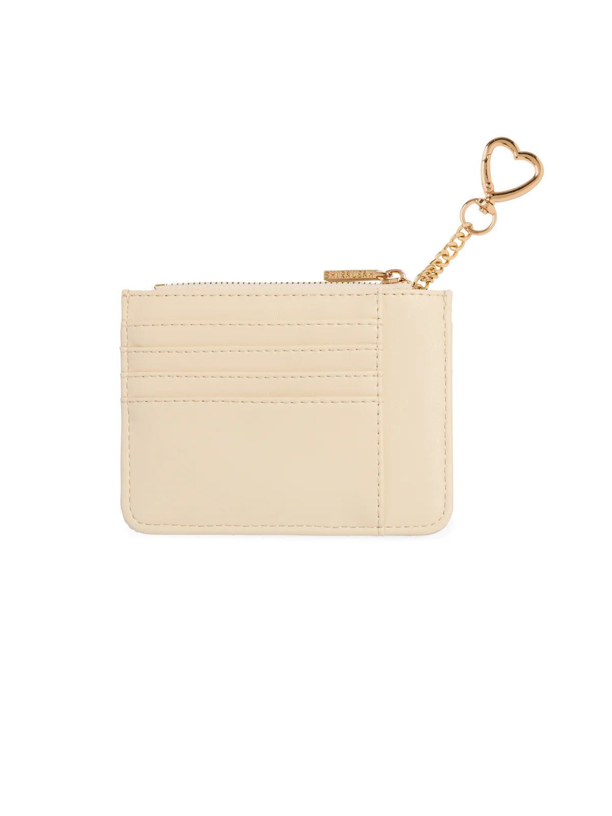 QUILTED BOW CARD CASE-IVORY