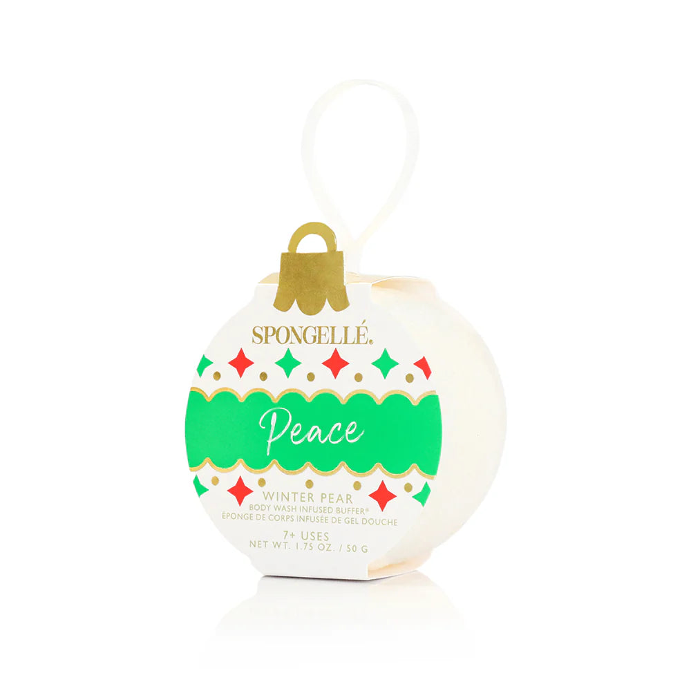 PEACE WINTER PEAR HOLIDAY ORNAMENT