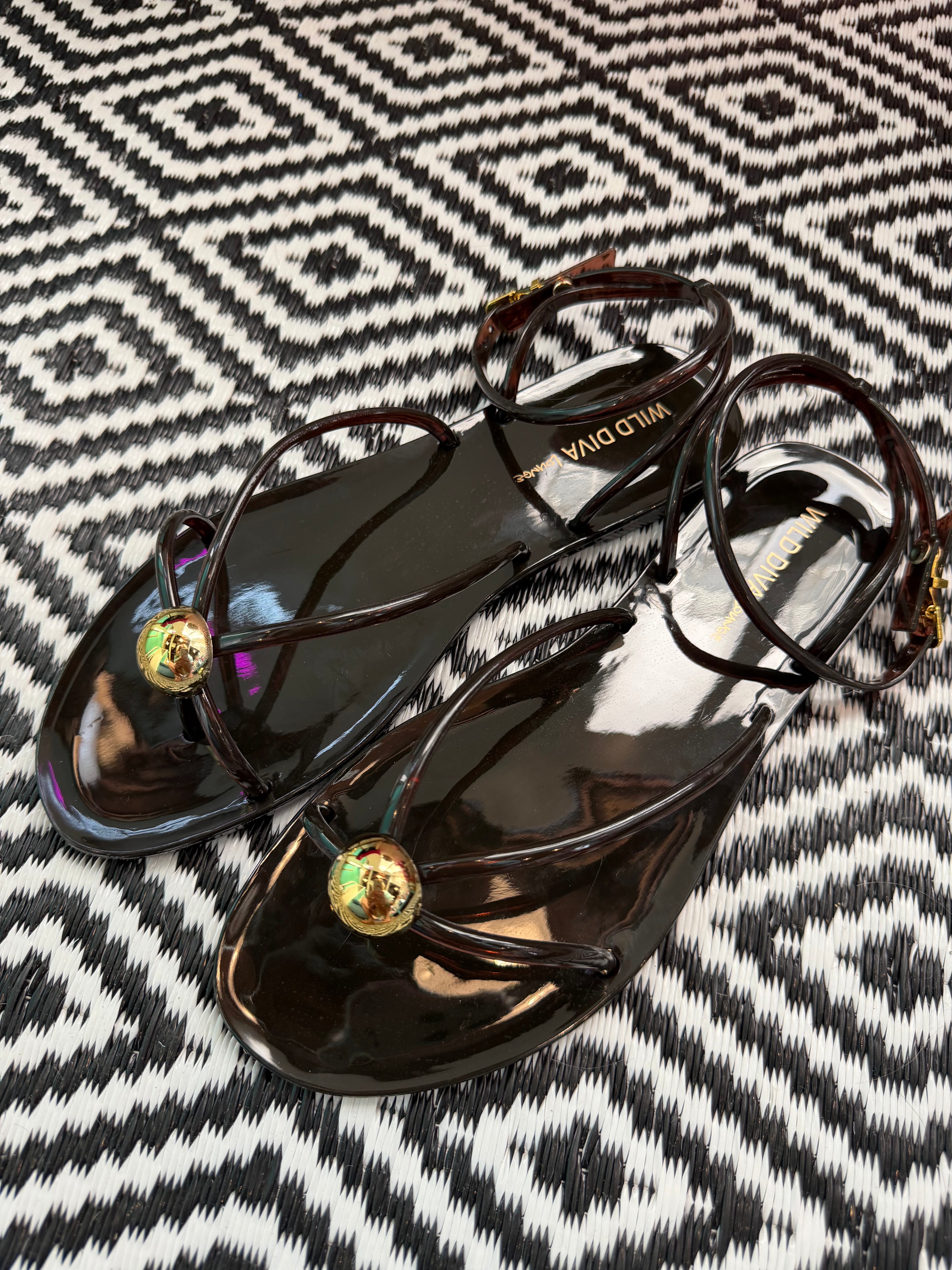 LEXI BROWN JELLY SANDAL