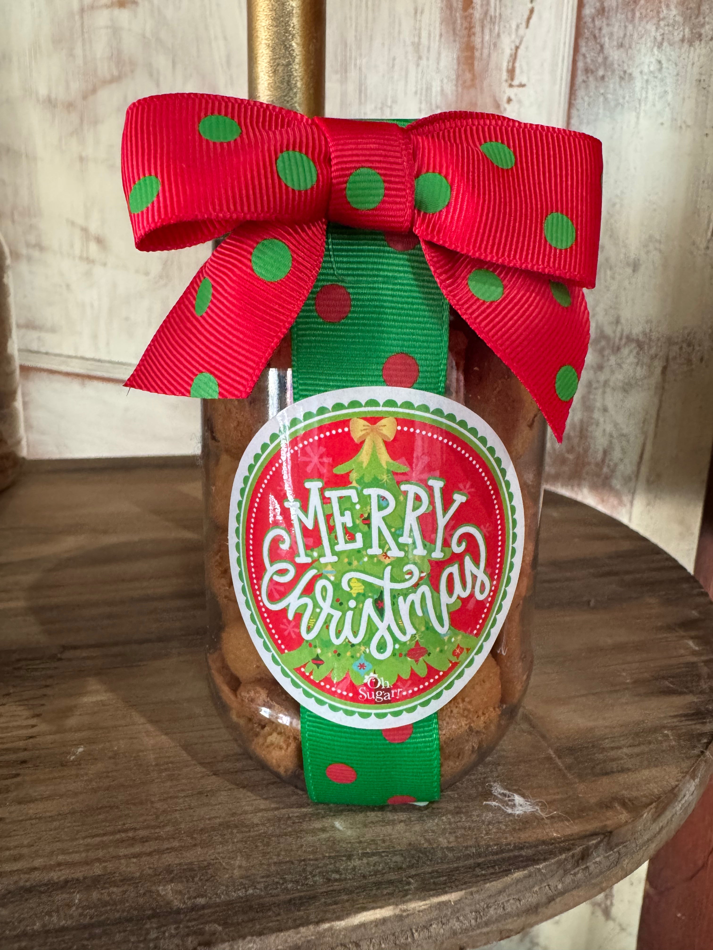 CHOCOLATE CHIP COOKIE PINT-RED/GREEN TREE