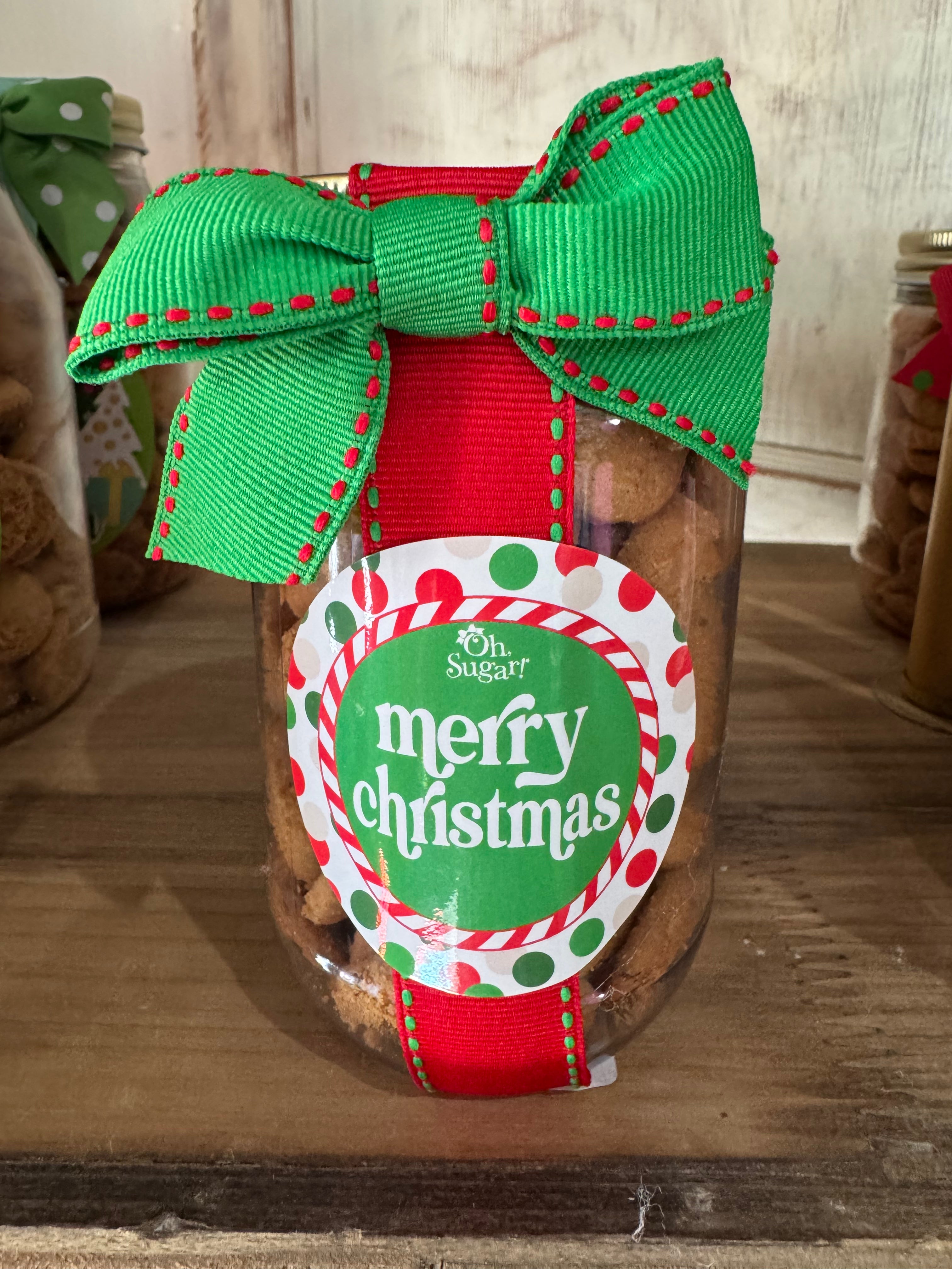 CHOCOLATE CHIP COOKIE PINT-MERRY CHRISTAMS DOT