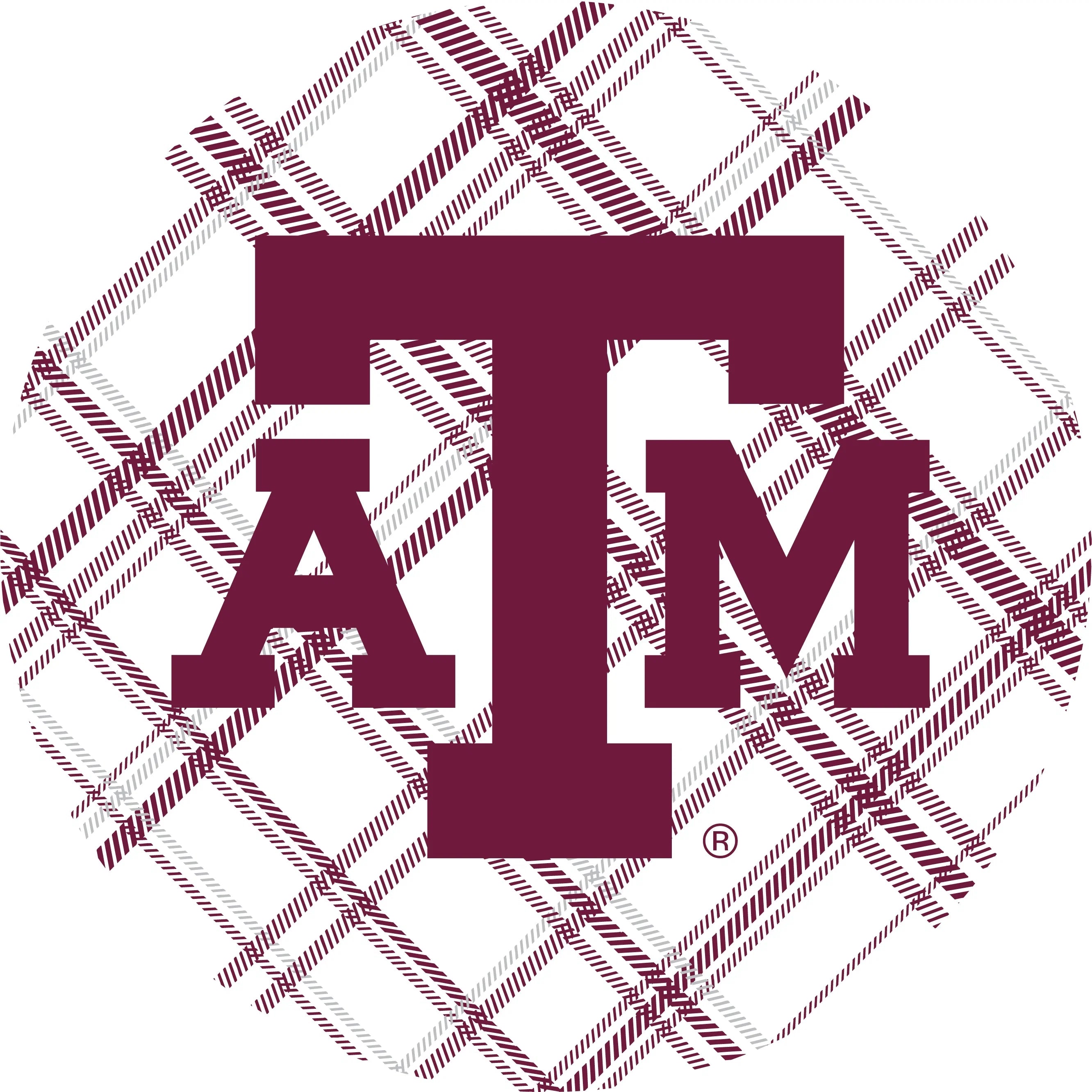 TEXAS A & M PLAID PAPER PLATES
