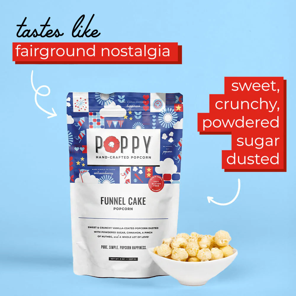 POPPY HANDCRAFTED POPCORN-FUNNEL CAKE