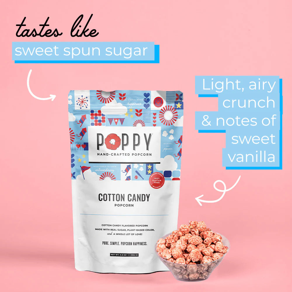 POPPY HANDCRAFTED POPCORN-COTTON CANDY