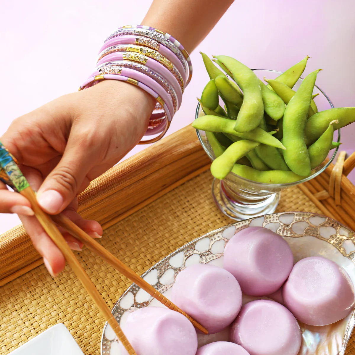 THREE KINGS ALL WEATHER BANGLES-LILAC